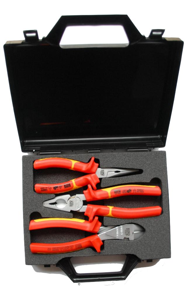 King Dick 3 Piece VDE Plier Set - KDPS 303V